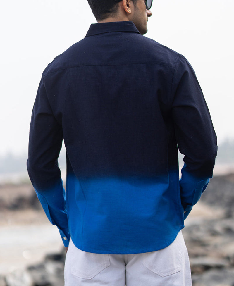 Navy And Royal Ombre Shirt