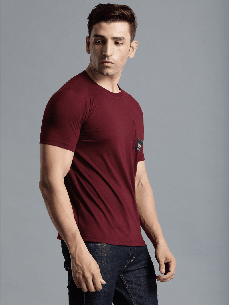 Cavo Cotton Poly T-Shirt - Burgundy