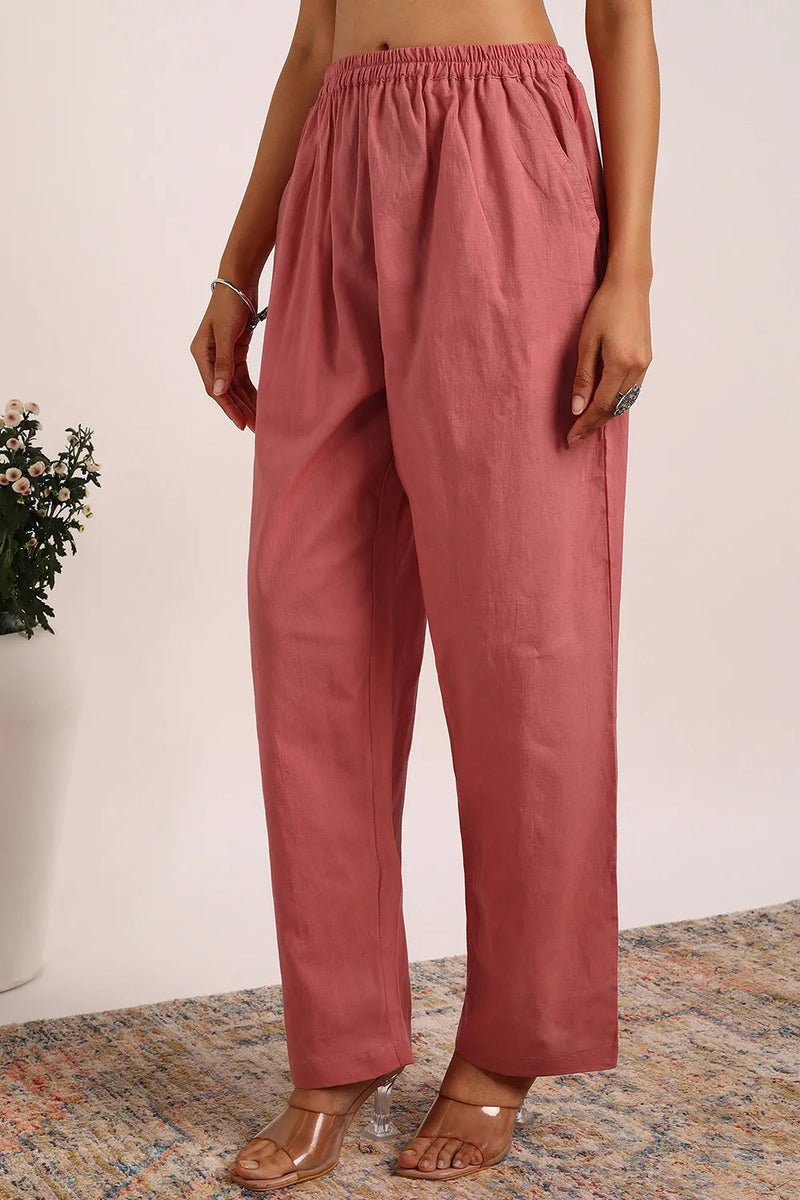 Peach Plain Farsi Pants
