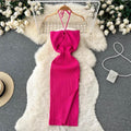 Diabella Halterneck Bodycon Dress - Pink