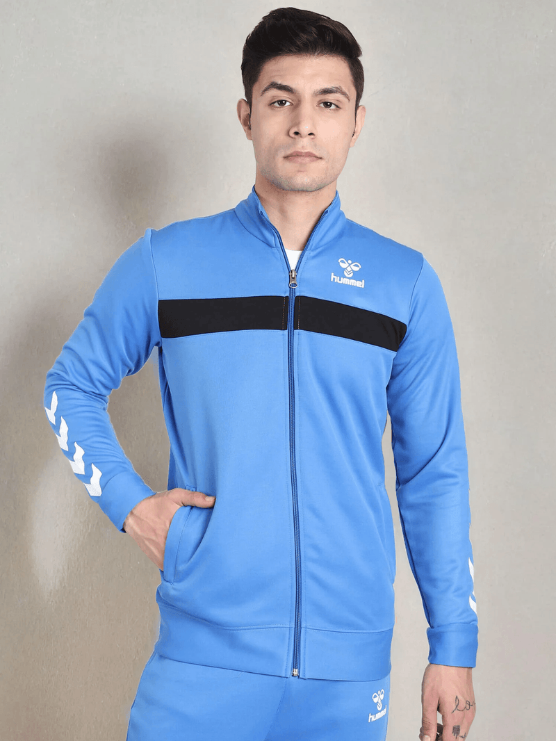 Blue Breeze Polyester Track Jacket - Blue