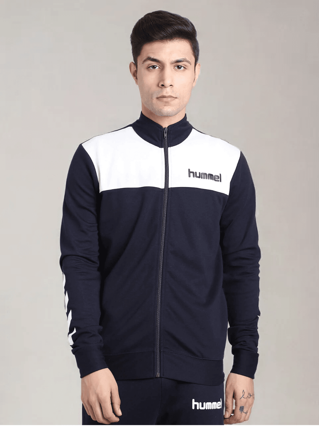 Phoebe Cotton Poly Track Jacket - Blue