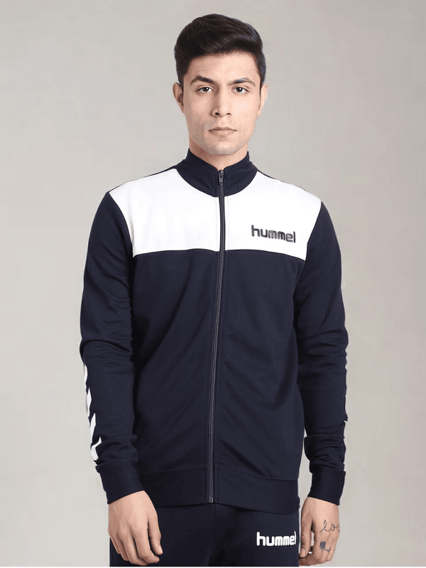 Phoebe Cotton Poly Track Jacket - Blue