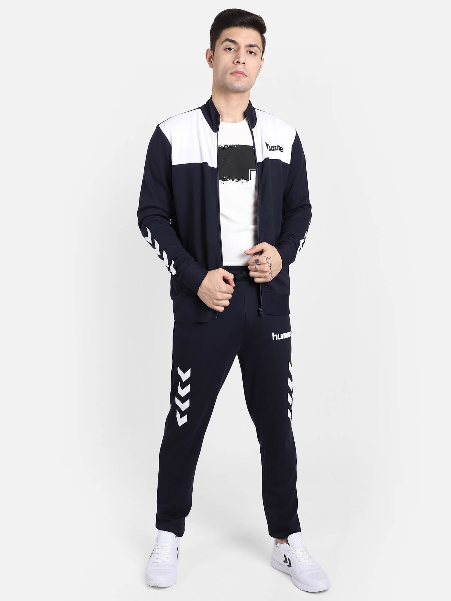 Phoebe Cotton Poly Track Jacket - Blue