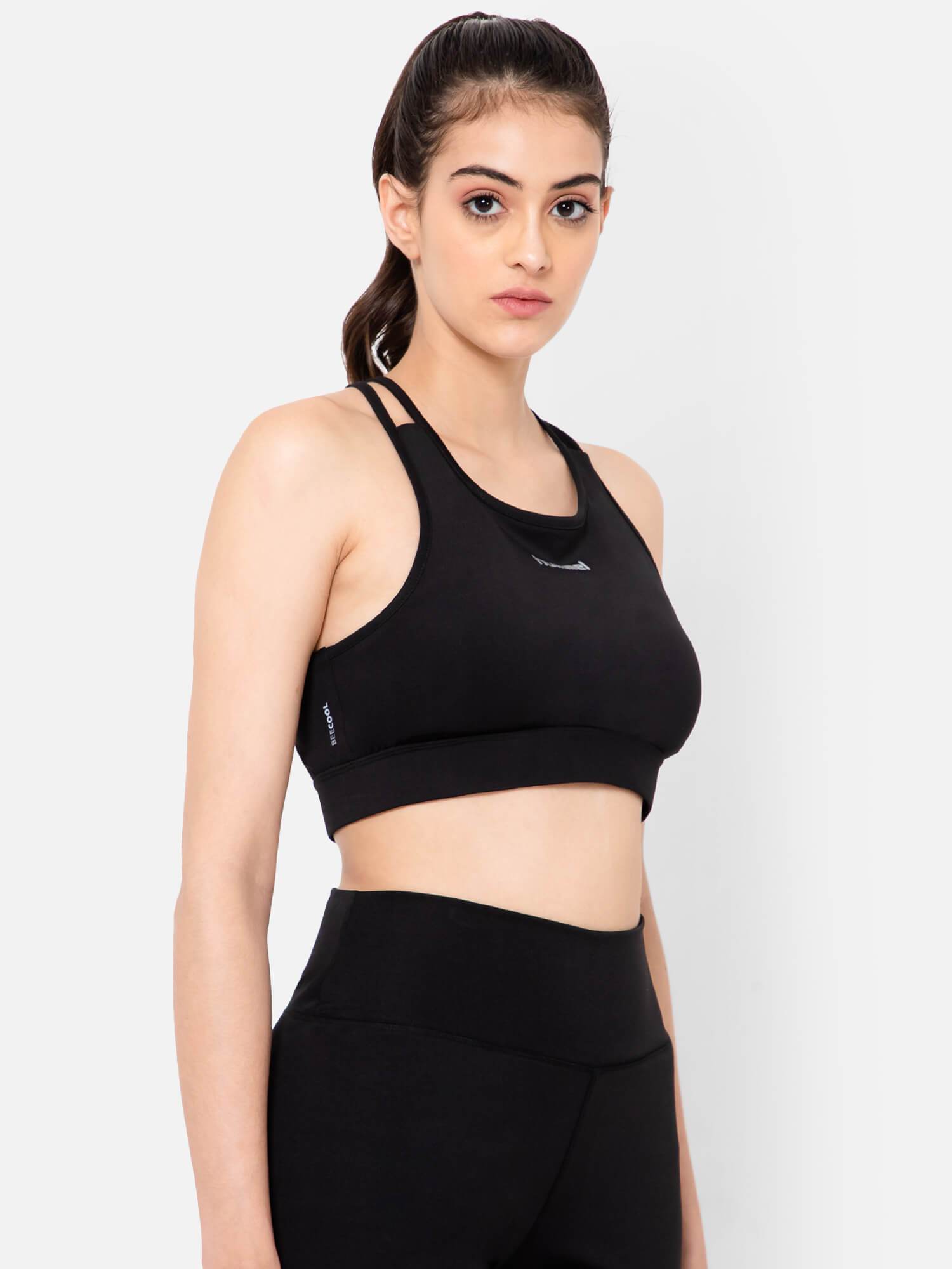 Nigel Poly Spandex Bra - Black