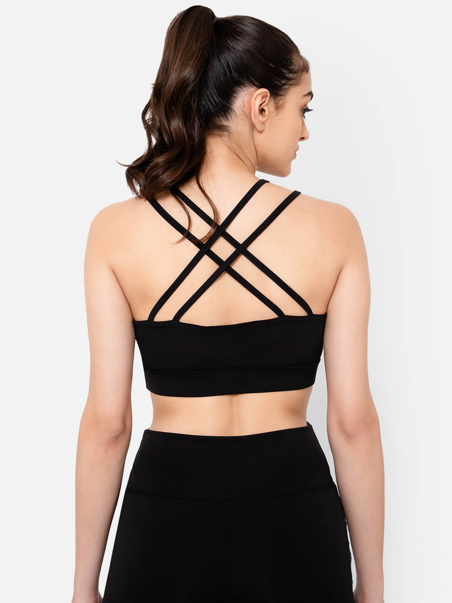 Nigel Poly Spandex Bra - Black