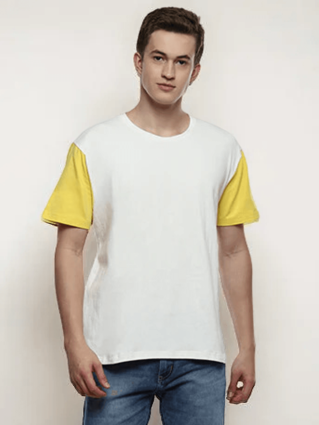 Sunset Color Block Oversized T-Shirt - White/Marshmallow