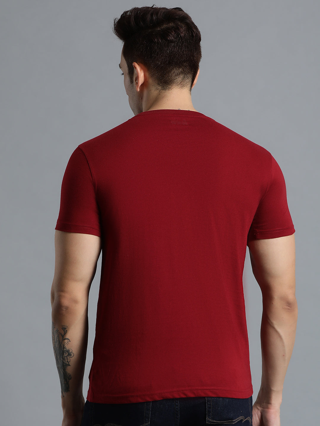 Cam Cotton Poly T-Shirt - Maroon