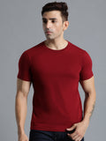 Cam Cotton Poly T-Shirt - Maroon