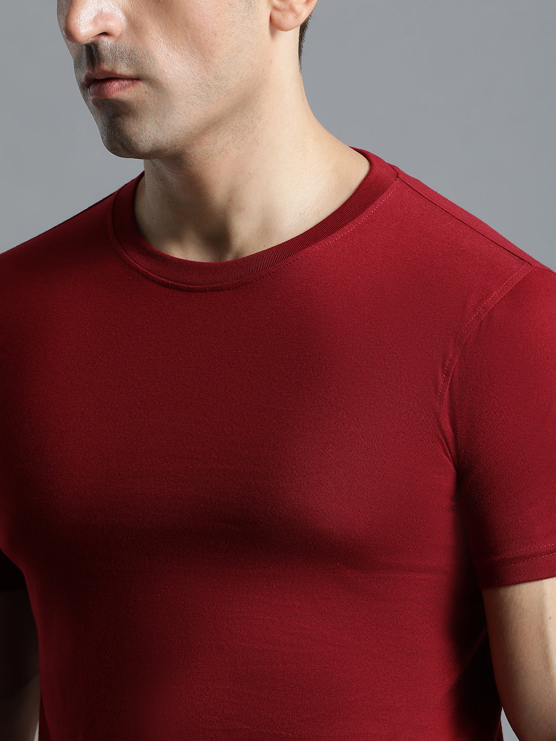 Cam Cotton Poly T-Shirt - Maroon