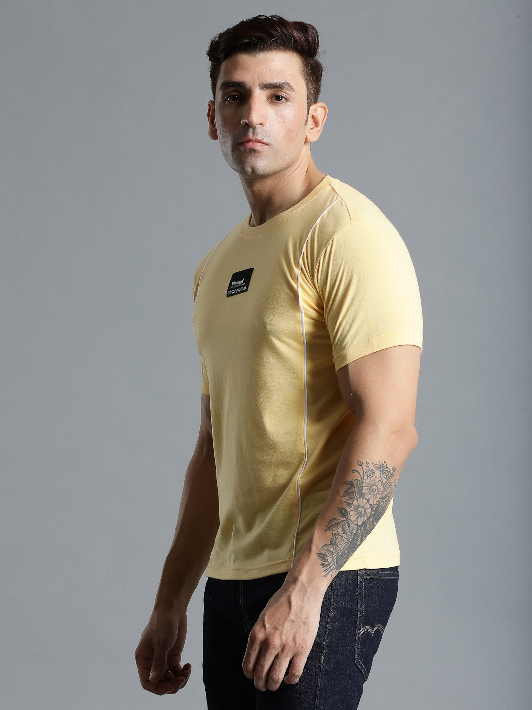 Ivan Cotton Poly T-Shirt - Yellow