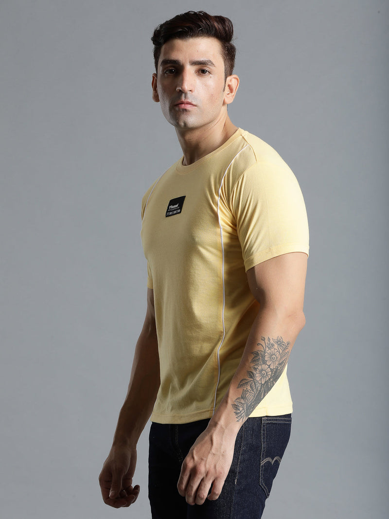 Ivan Cotton Poly T-Shirt - Yellow
