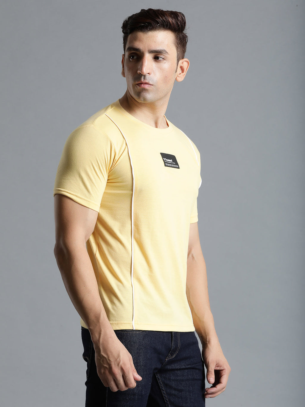 Ivan Cotton Poly T-Shirt - Yellow
