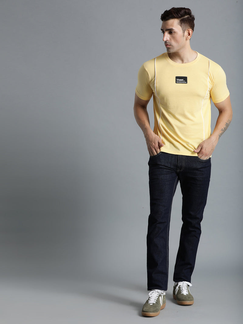 Ivan Cotton Poly T-Shirt - Yellow