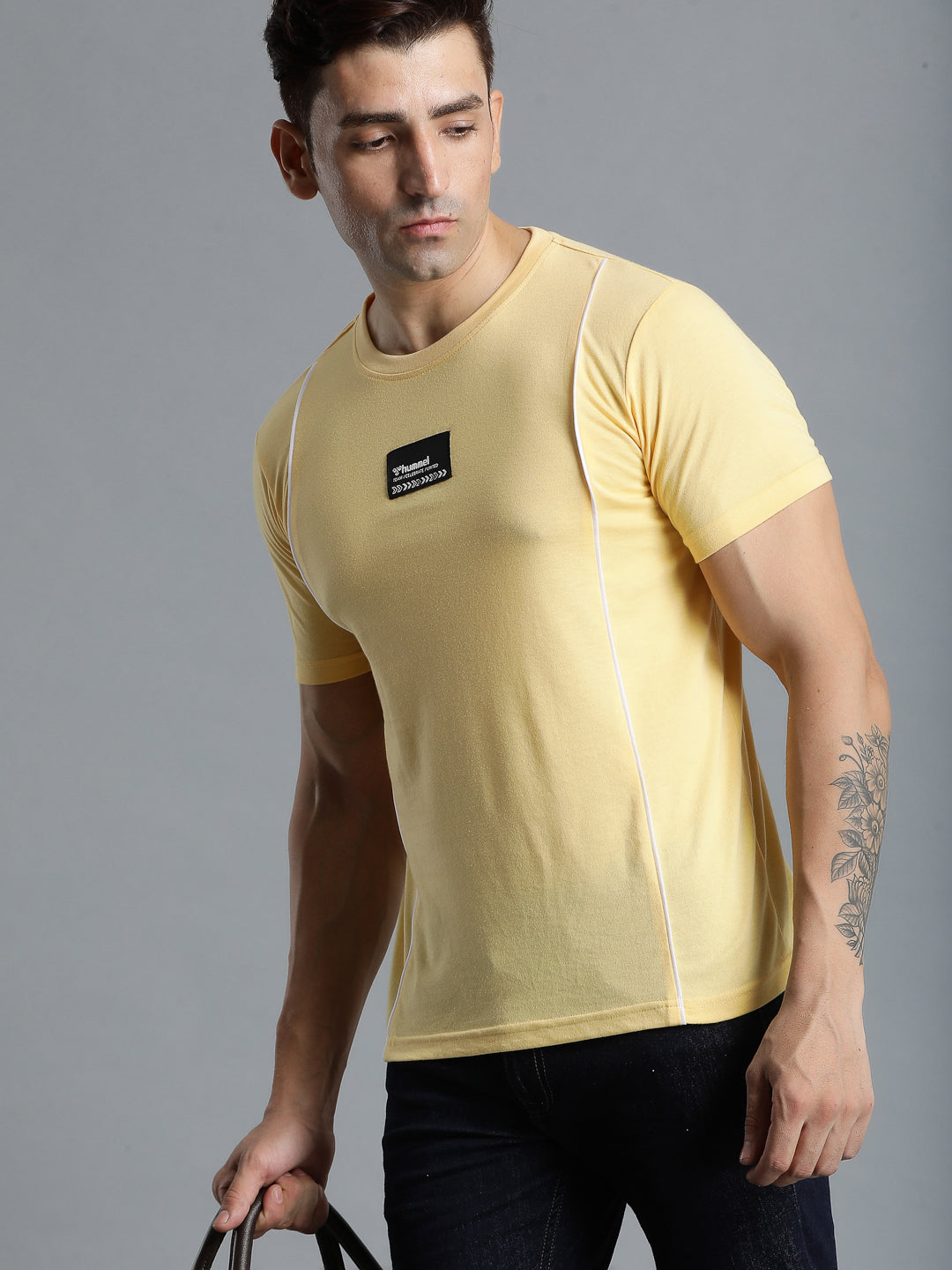 Ivan Cotton Poly T-Shirt - Yellow