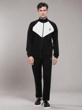 Spike Polyester Spandex Tracksuit - Black/White