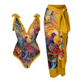 Tesca Swimsuit with Sarong Skirt