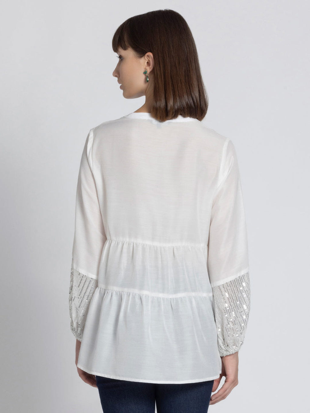 White Sequined Kurti