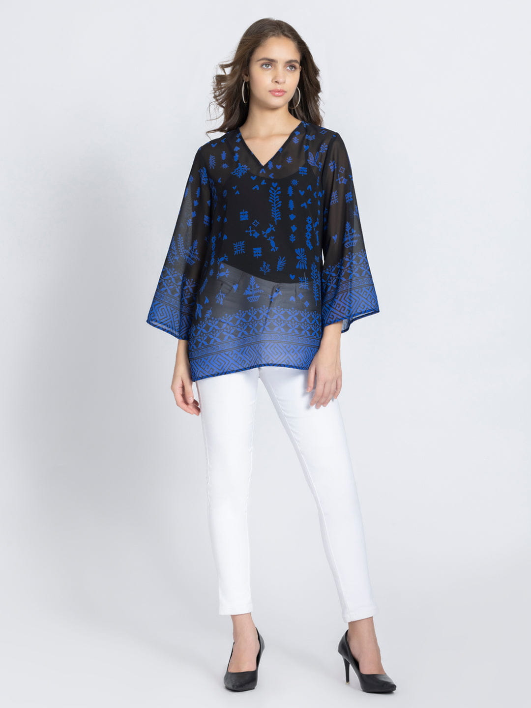Black Aztec Print Kurti