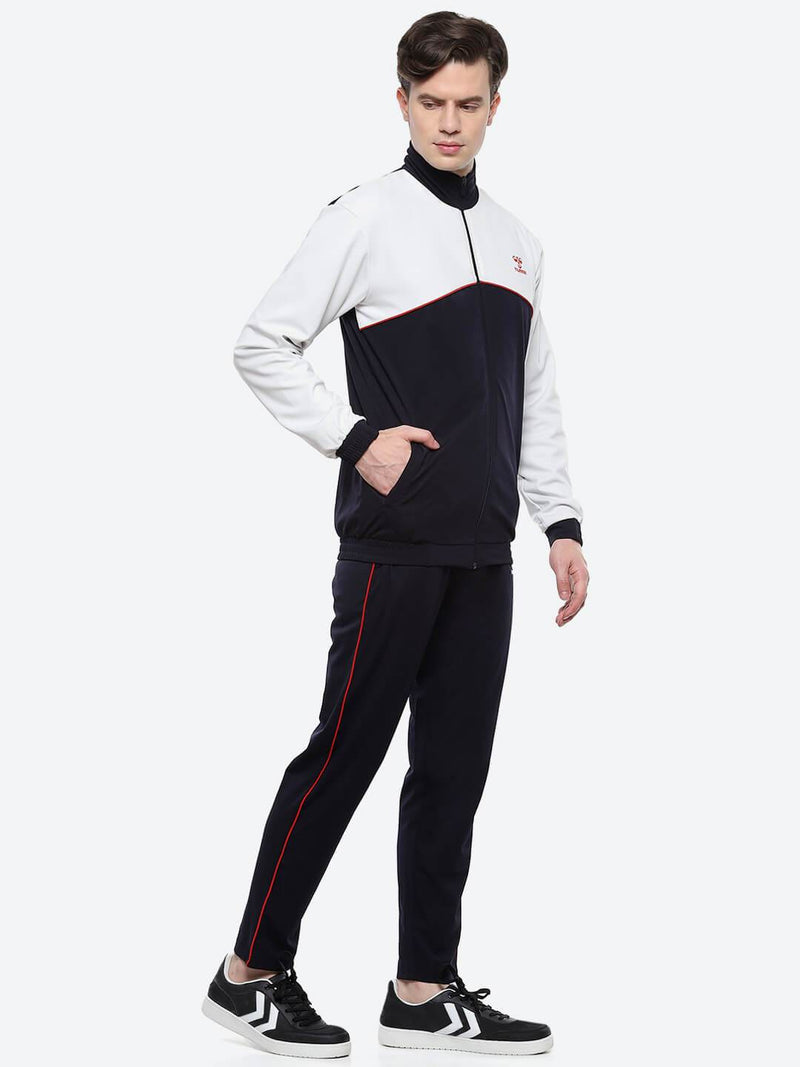 Sladie All-Weather Polyester Tracksuit - Navy/White