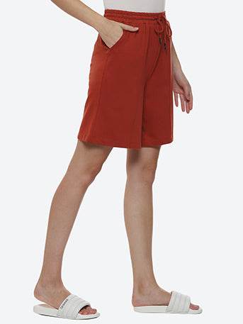 Knack Cotton Poly Skirt - Orange