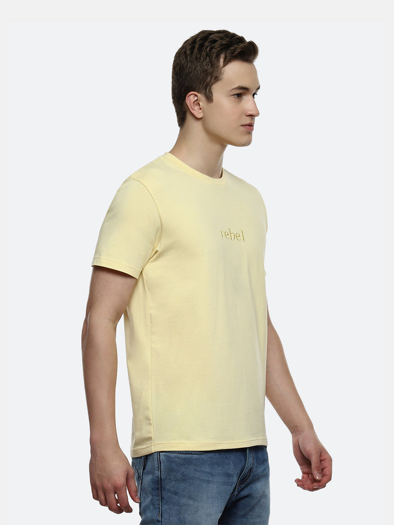 Fringe Organic Cotton Elastane T-Shirt - Sports Yellow