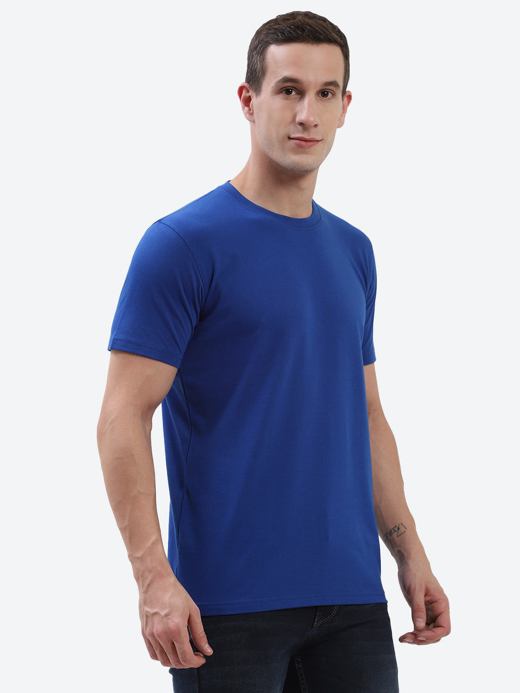 Cam Cotton Poly T-Shirt - Blue