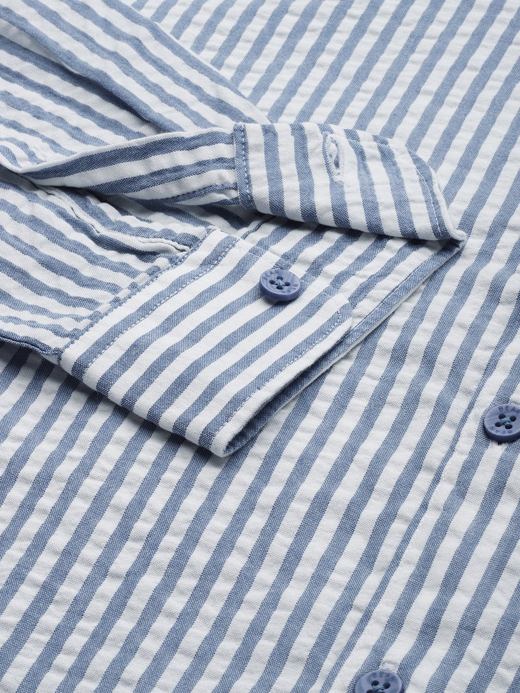 Reece - Ardor By The Bear House Men Blue Slim Fit Cotton Casual Shirt