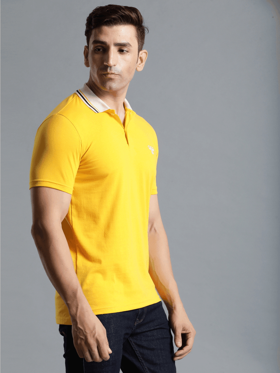Marco Cotton Poly Polo T-Shirt - Gold