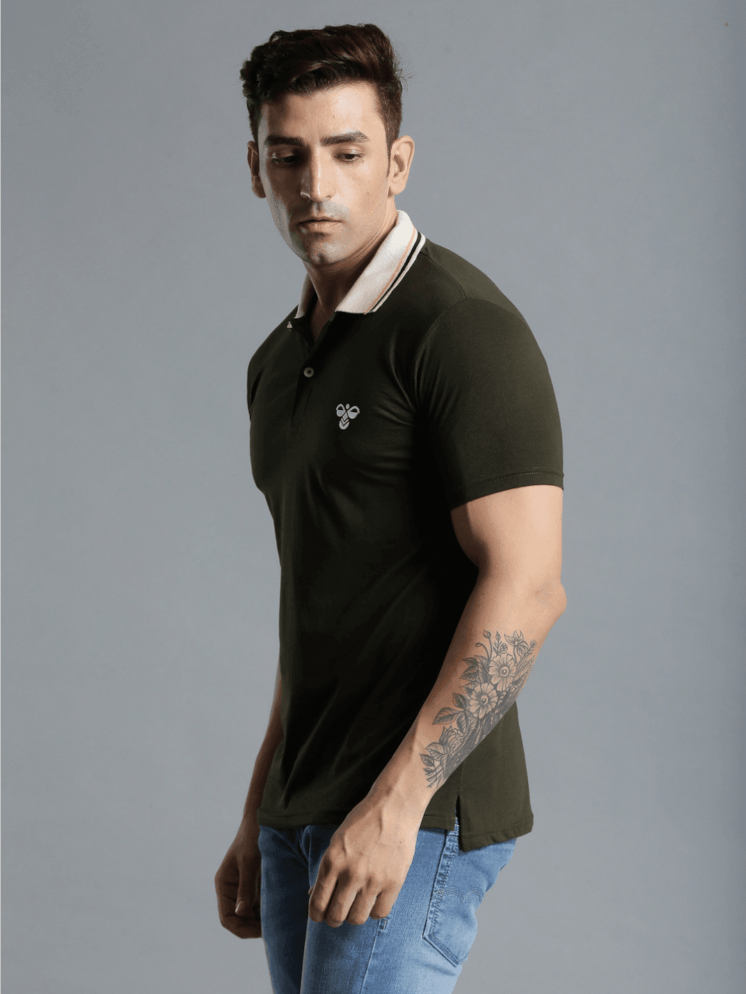 Marco Cotton Poly Polo T-Shirt - Dark Olive
