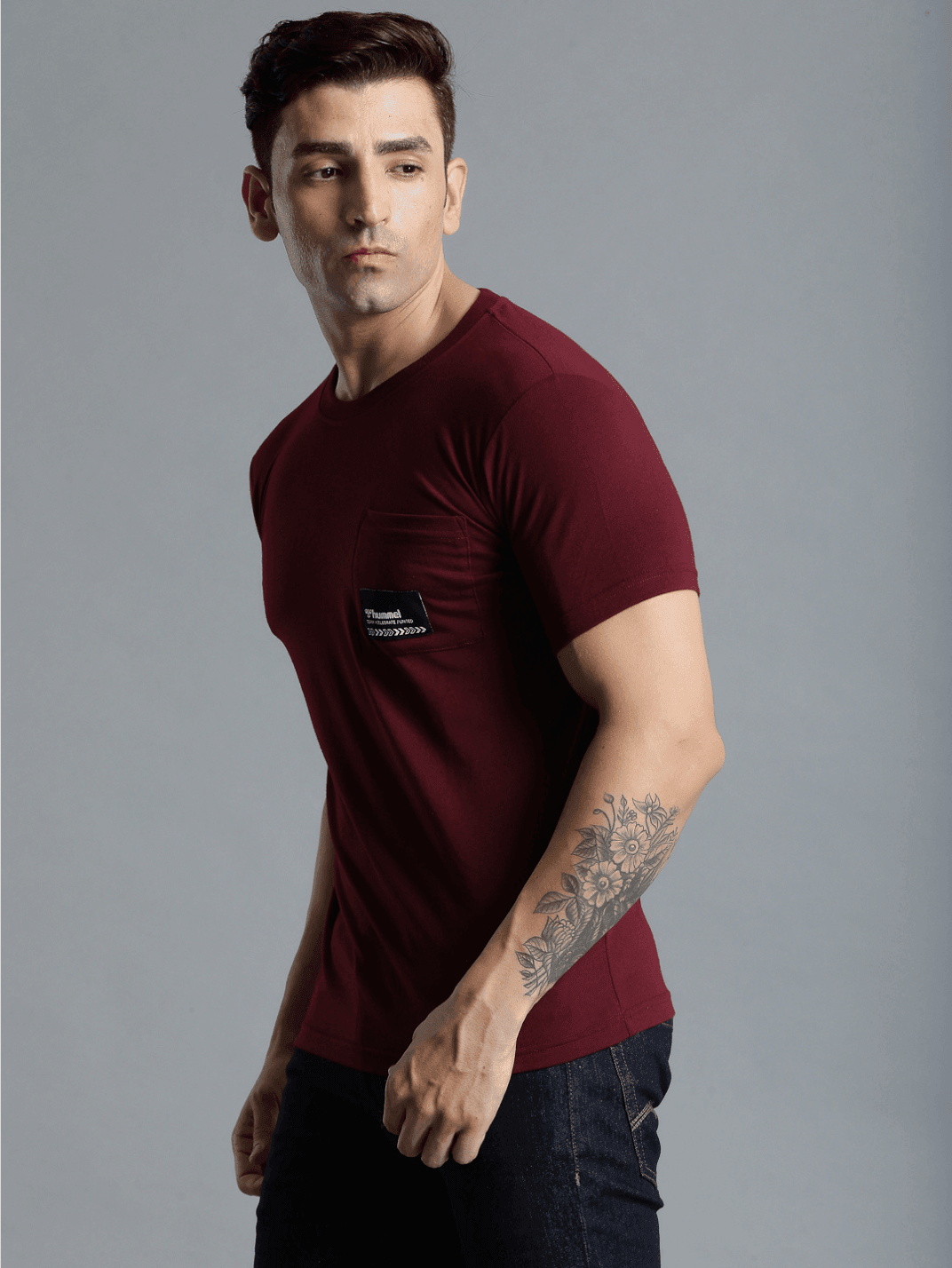 Cavo Cotton Poly T-Shirt - Burgundy
