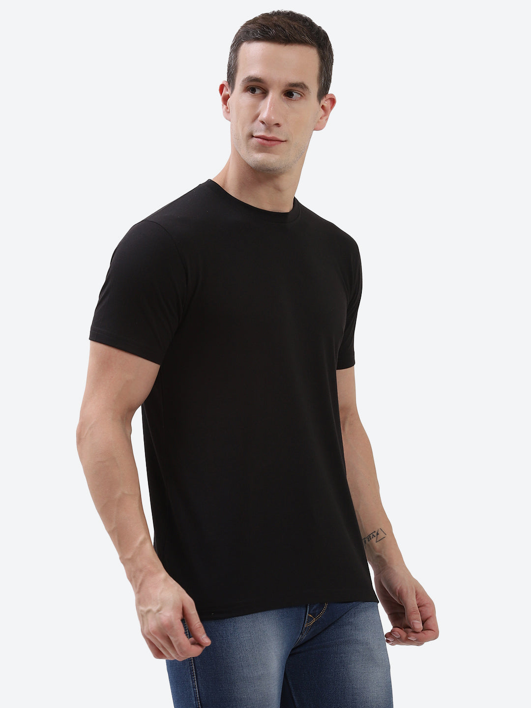 Cam Cotton Poly T-Shirt - Black