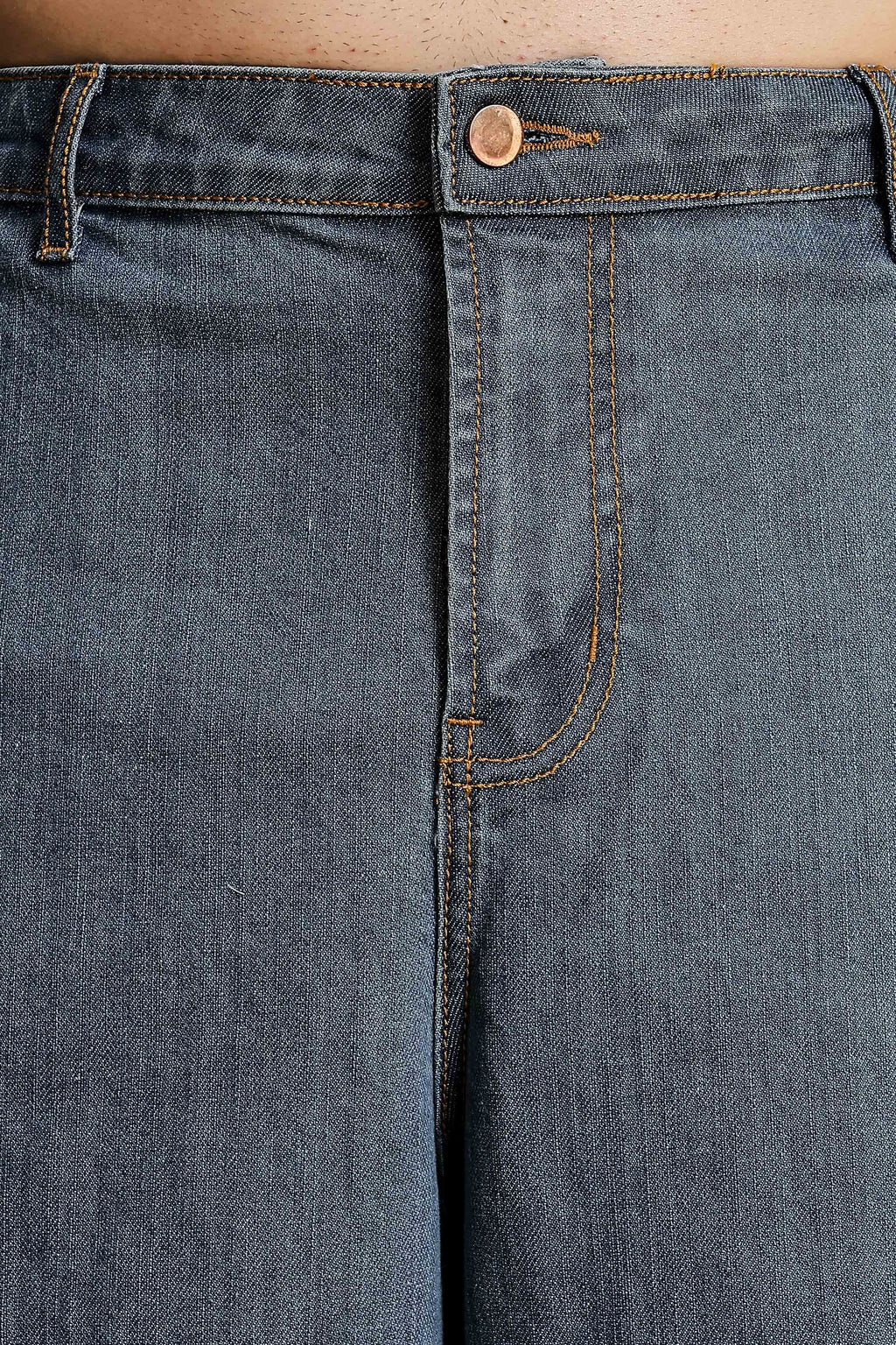 Unisex Indigo Blue Baggy Oversized Fit Denim Baggy Cargo