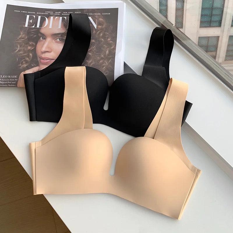 Kanette Seamless Pushup Bralettes Black