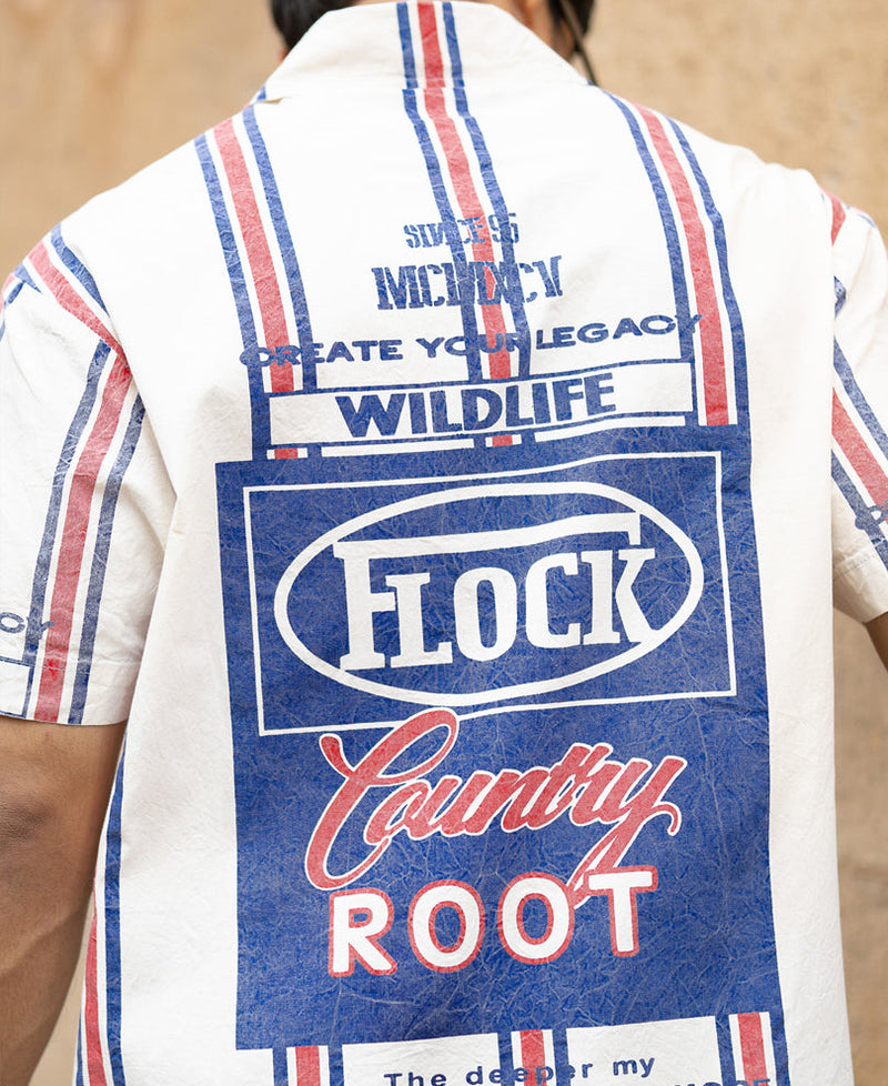 Washed Stripe Print Shirt