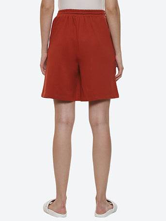 Knack Cotton Poly Skirt - Orange