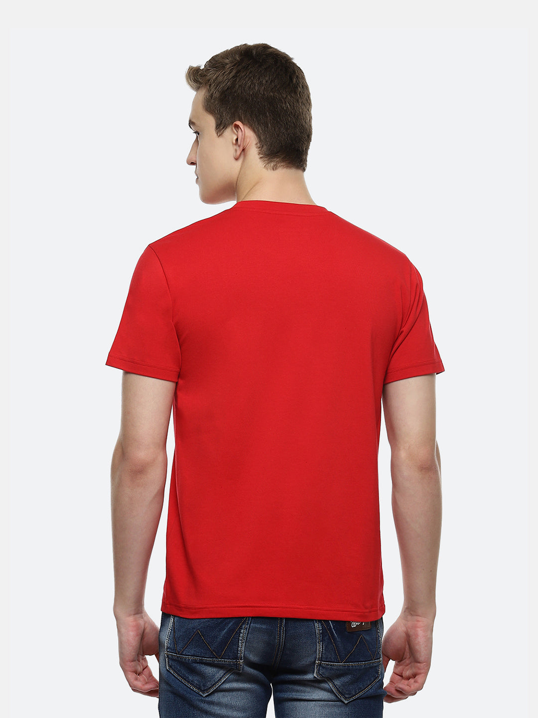 Fringe Organic Cotton Elastane T-Shirt - Red