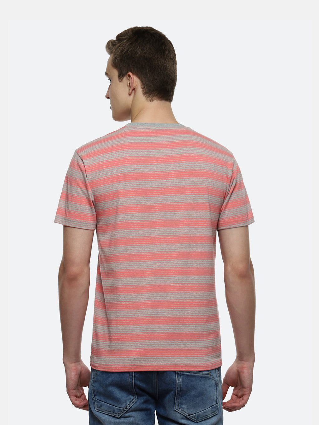 Streak Organic Cotton Elastane T-Shirt - Multi Colour Pink