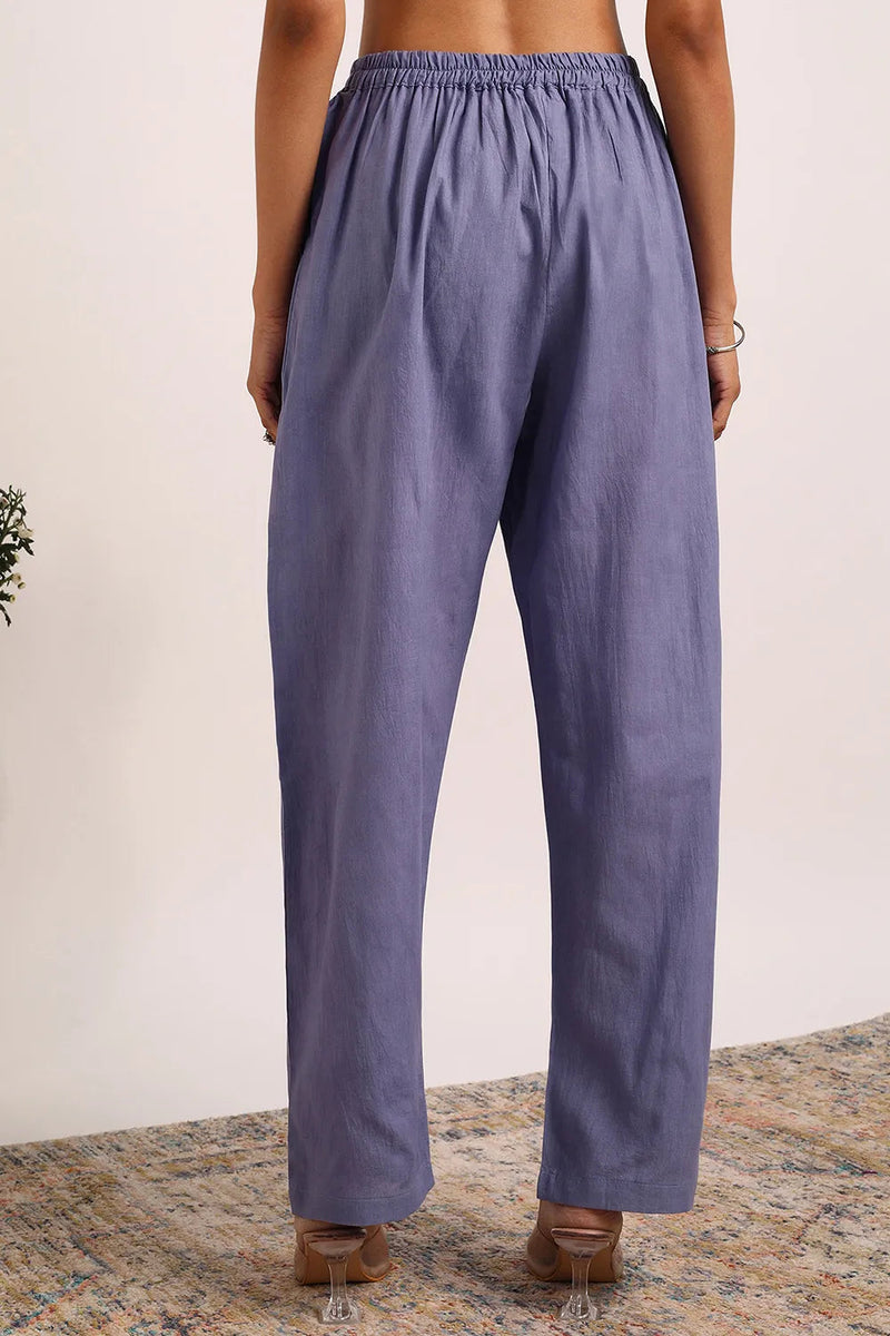 Blue Plain Farsi Pants
