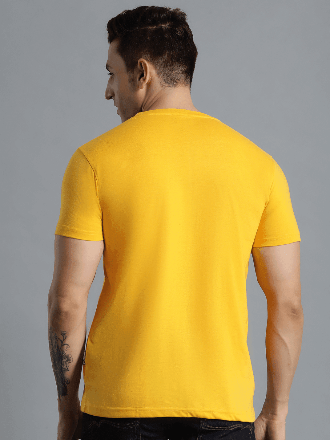 Cam Cotton Poly T-Shirt - Mustard