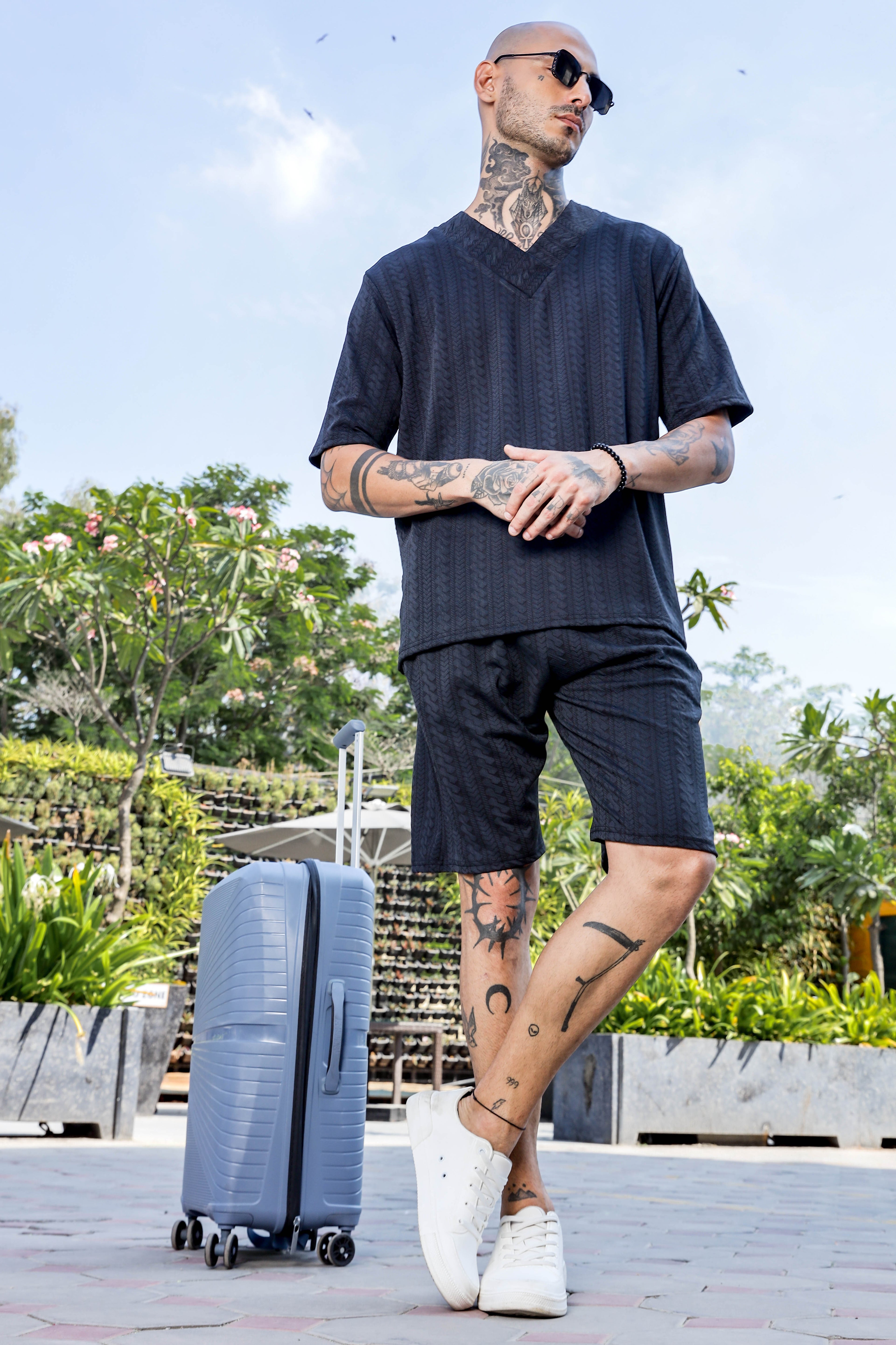 Black Casual Wear Knitted All-Day Comfort Shorts