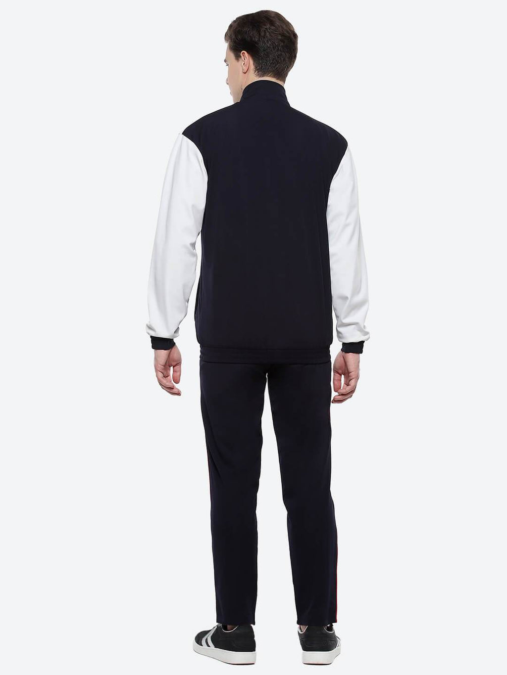 Sladie All-Weather Polyester Tracksuit - Navy/White