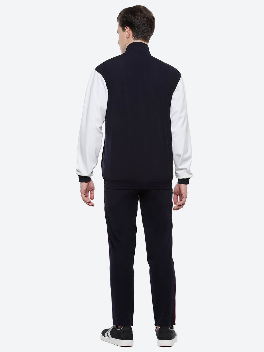Sladie All-Weather Polyester Tracksuit - Navy/White