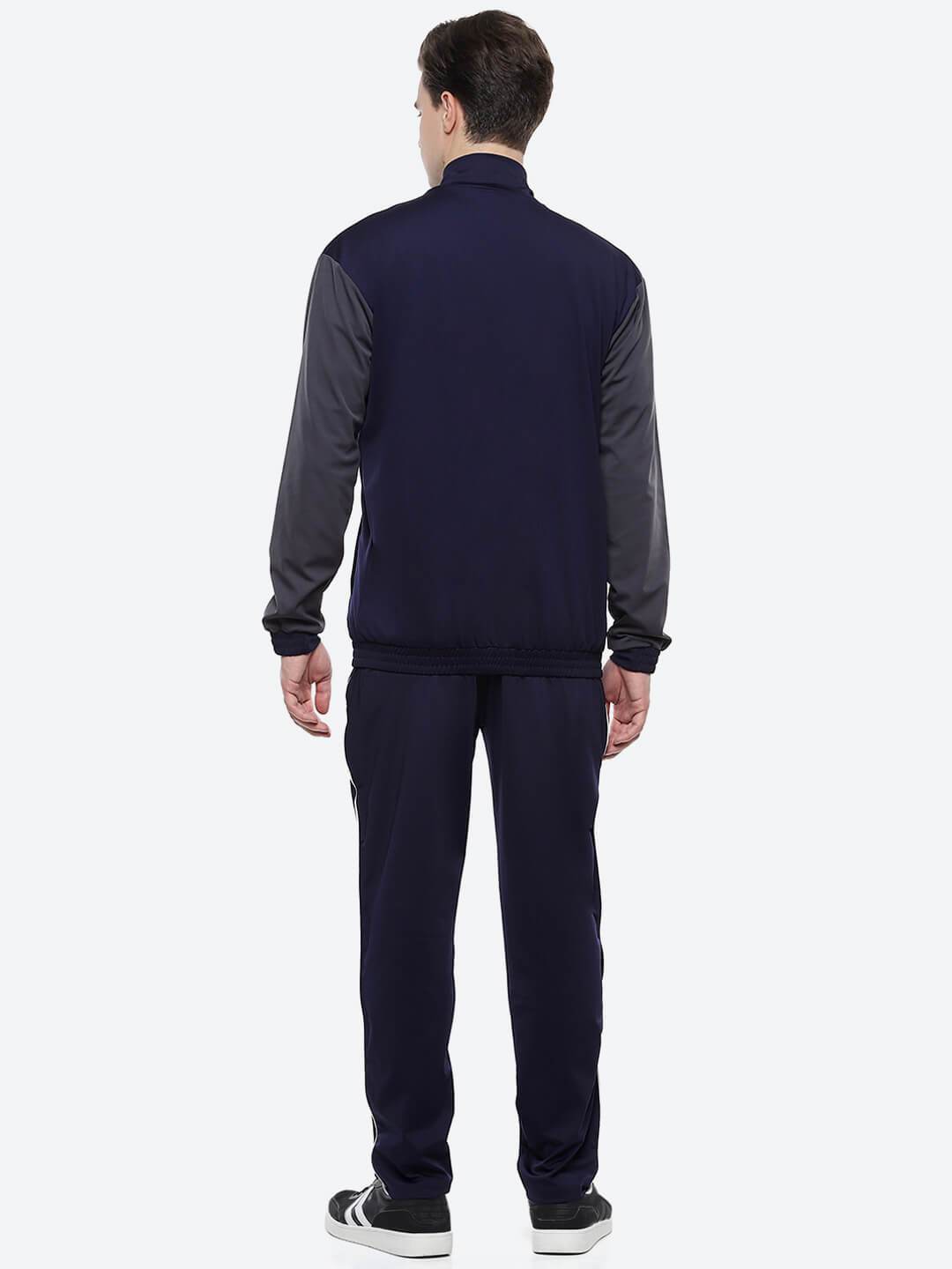 Sladie All-Weather Polyester Tracksuit - Navy/Grey