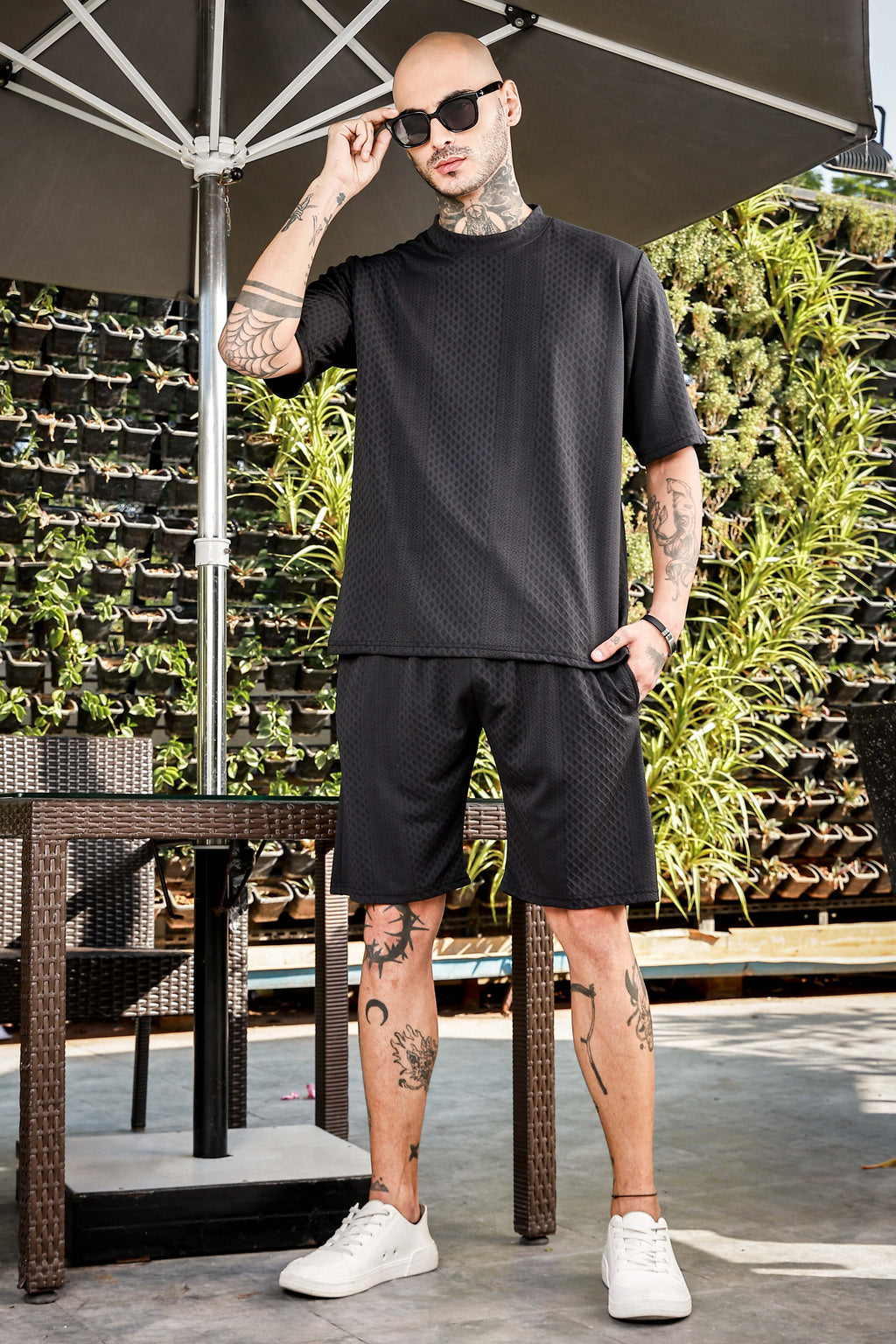 Black Casual Knitted All-Day Comfort Shorts