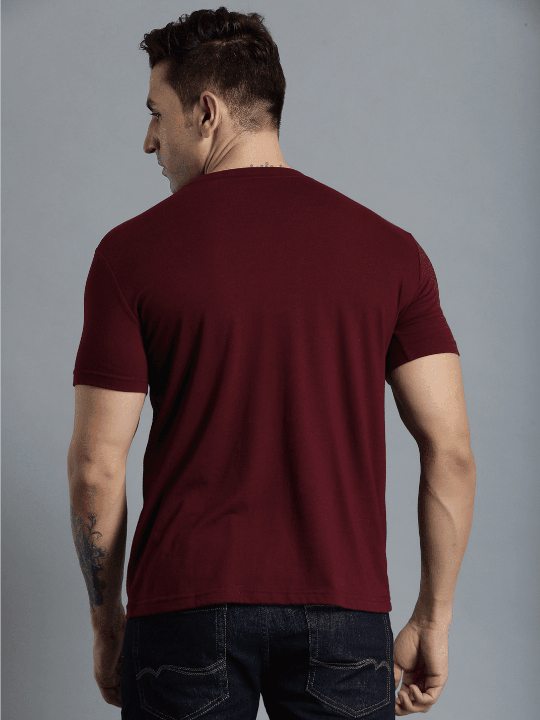 Cavo Cotton Poly T-Shirt - Burgundy