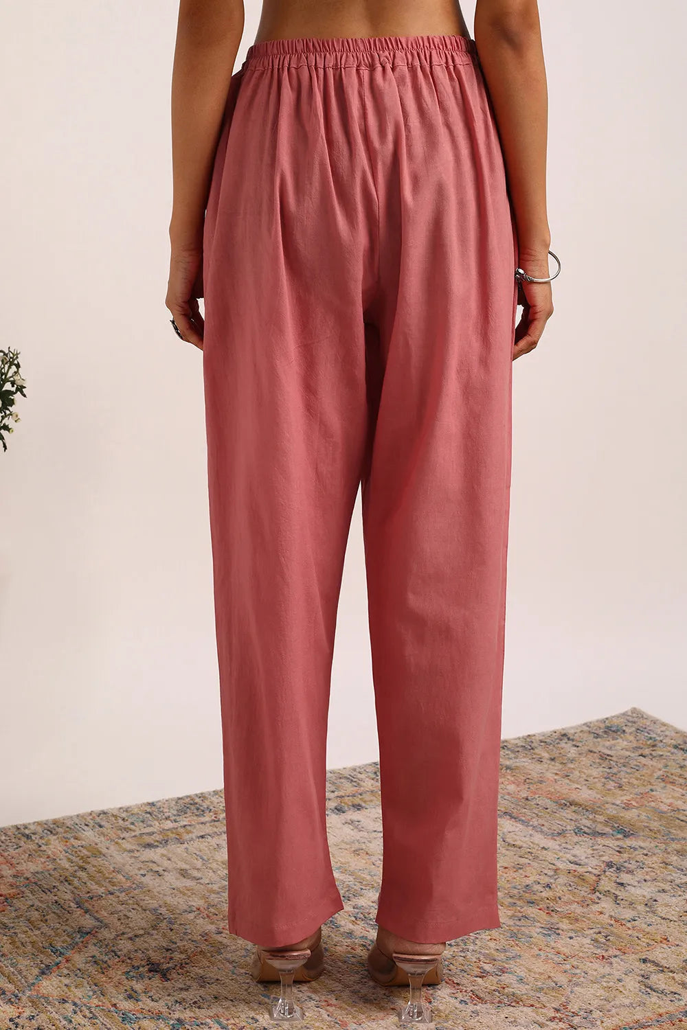 Peach Plain Farsi Pants