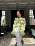 Freida Ruffled Blouse - Green