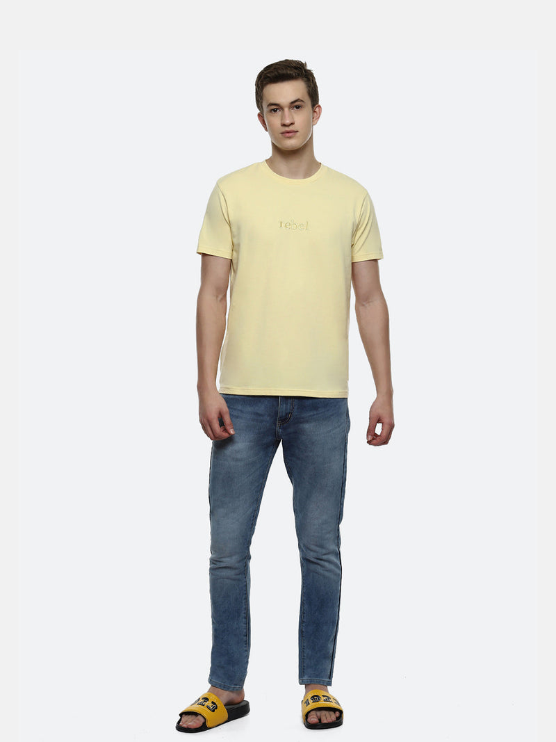 Fringe Organic Cotton Elastane T-Shirt - Sports Yellow