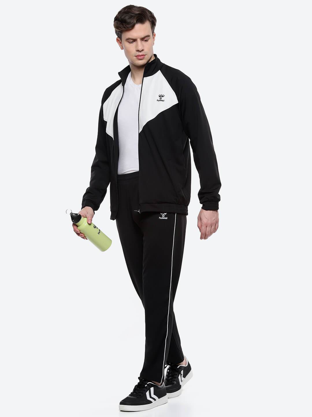 Spike Polyester Spandex Tracksuit - Black/White